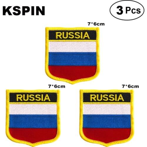 Russia Shiled Shape flag patches national flag patches for Cothing DIY Decoration