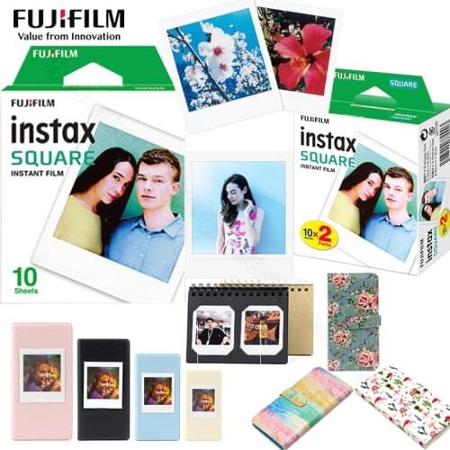 Genuine Fujifilm Instax Square InstantFilm for Fuji SQ10 SQ6 Cameras, Fujifilm Smartphone Share SP-3 Printer, Square Photo Album