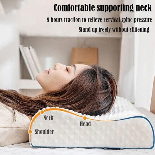 Hot Sale 50*30CM Memory Foam Bedding Pillow Neck Protection Slow Rebound Shaped Maternity Pillow For Sleeping Orthopedic