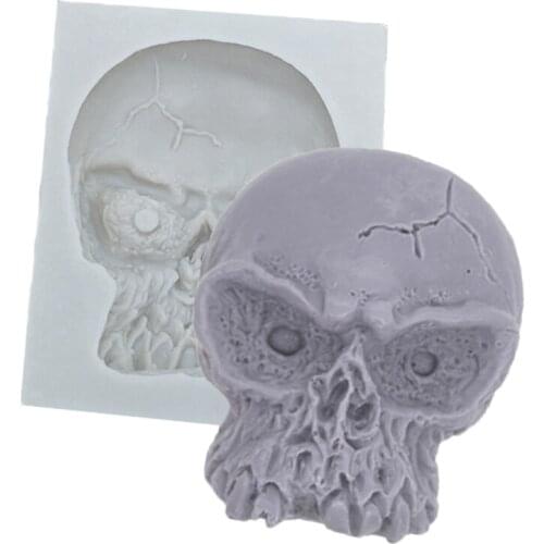 Halloween Stereo Skull Molds Fondant Cake Decor Tools Silicone Molds Sugarcraft Chocolate Baking Tools For Cakes Gumpaste Form