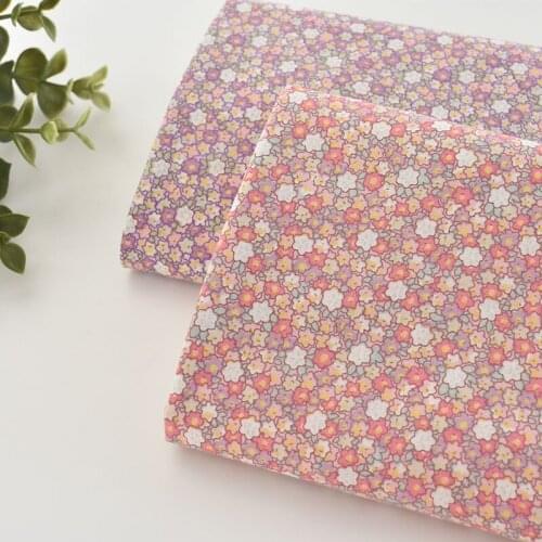 50*138cm Pure Cotton Floral Flower Sea Fabric Clothes Skirt Shirt Kids Handmade DIY