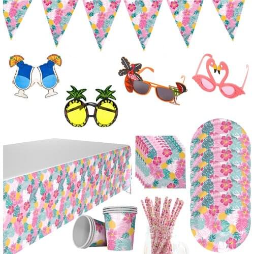 Hawaii Party Luau Party Decorations Pineapple Summer Tropical Party Supplies Hawaiian Wedding Birthday Party Decorations