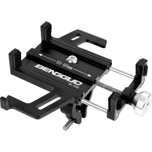 Bicycle phone Mount holder Adjustable 50-95mm Universal Mountain Bike Aluminum alloy bracket with Backing Cycling accessories