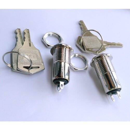 10 Pcs Key Switch on Off Key Lock Switch K3 with Metal key