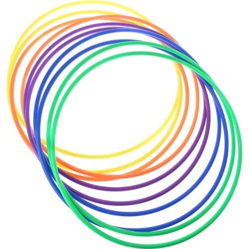 10 Pcs Plastic Toss Rings Target Throw Carnival Backyard Park Games Kids Intelligence Development Educational Exercise Toy