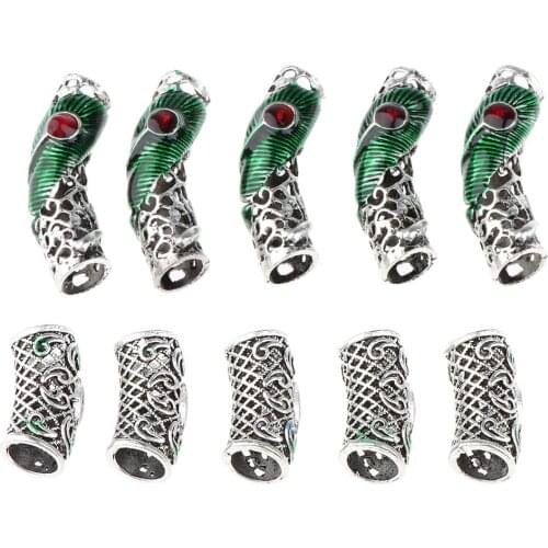 10 Pack Viking Beads Hair Beards Decors Bracelet Pendant Jewelry DIY