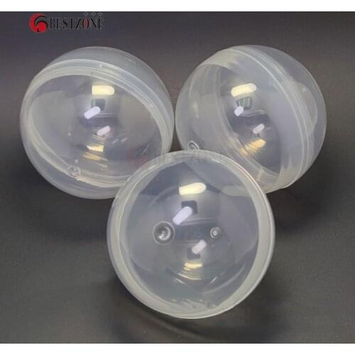 100Pcs/Lot Diameter 75MM Transparent Empty Plastic Capsules Toy Egg Balls Container Shell For Kids Gifts Or Vending Machine