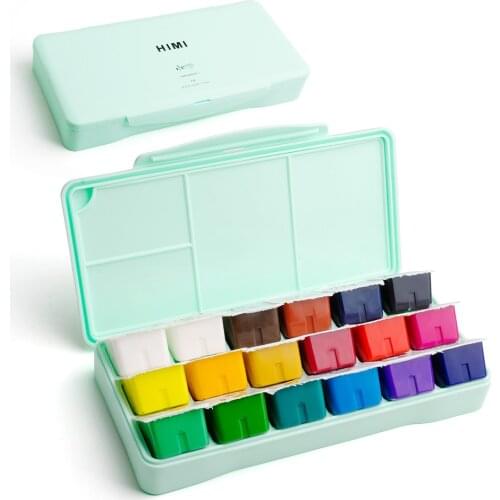 18/24 Colors 30ML Professional Gouache Watercolor Paints Set Unique Jelly Cup Design Gouache Paint For Students Artists Supplies