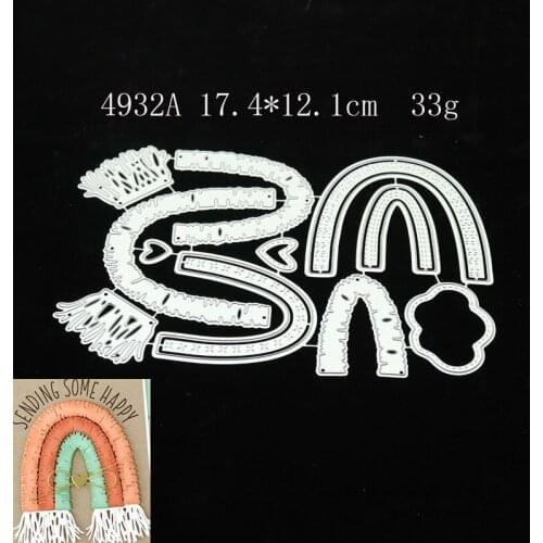 2021 Rainbow Metal Cutting Dies DIY Scrapbooking Paper Photo Album Crafts Knife Mould Cards Embossing Mold Stencils for Decor