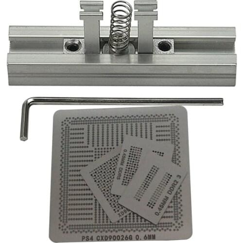 4PCS PS4 Direct Heating Reballing BGA Stencil CXD90025G CXD90026G K4B2G1646E DDR3 SDRAM K4G41325FC GDDR5 RAM for 0.5 0.45mm Ball