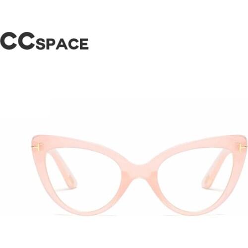 45131 Pink Women Cat Eye Glasses Frames Fashion Transparent Computer Glasses Trending Styles Optical