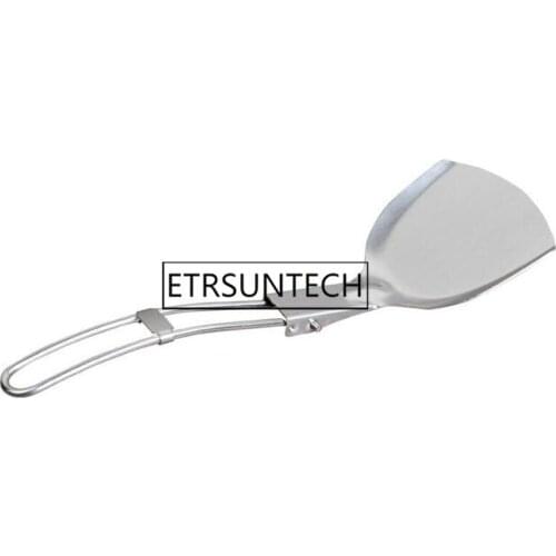50pcs Outdoor Stainless Steel Cooking Shovels Picnic Turner Folding Spatula Cookware Parts Hiking Camping Tableware