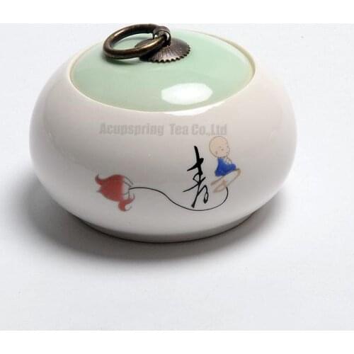 White Porcelain Tea Cans Caddy Ceramic Tea Set Canister Spice Jar Storage Bottle for Puer/Pu'erh/white/black/green/Oolong tea