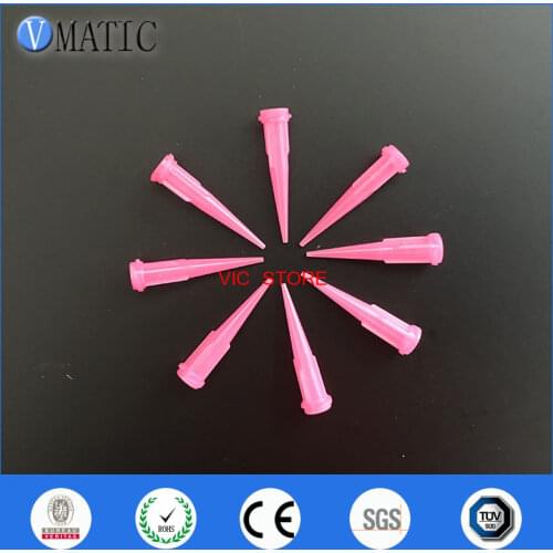 Free Shipping 100Pcs 20G TT Tapered Tips Dispensing Needles Pink Color Glue Dispenser Nozzle