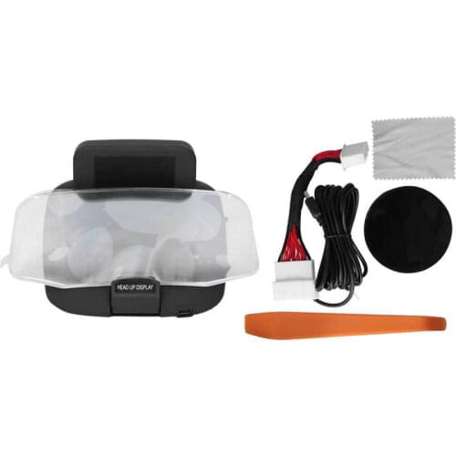 12V Head Up Display OBD2 GPS Windscreen Speedometer Display with Non-Slip Mat Fit for Tesla Model 3 Y Auto Accessories