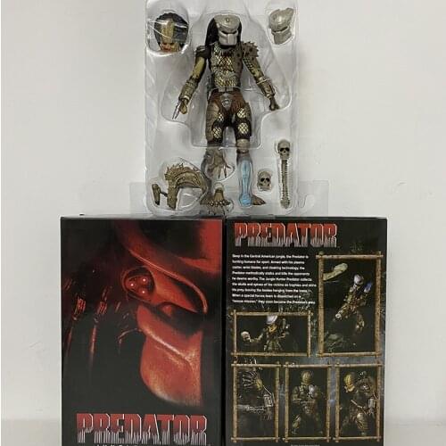 Jungle Hunter Predator Figure Alien vs Predator Gold Kenner Leader Clan Chief Xenomorph Action Figure Toys