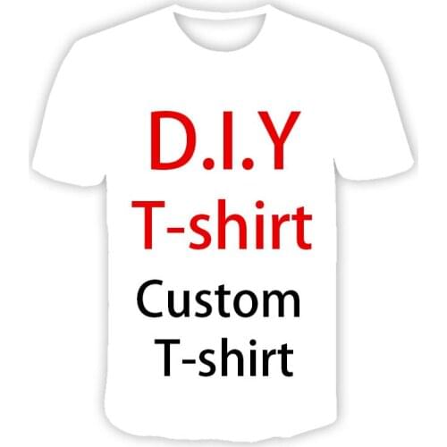 DIY Custom Design Your Own Pictures Tee shirts 3D Printed Casual T-shirts Hip Hop Tshirts Harajuku Styles Tops Clothing
