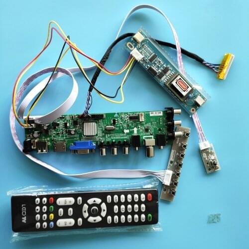 Kit For M185XW01 VB/M185XW01 VC 1366X768 30pin screen Panel digital TV DVB-C AV 2 CCFL controller board HDMI USB LVDS 18.5"