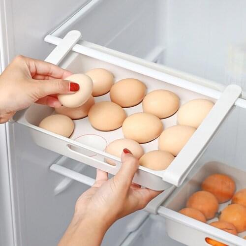 Kitchen Fruit Egg Organizer Fridge Freezer Space Saver Organization Storage Rack Bathroom Shelf Rack Organizer Holder U2
