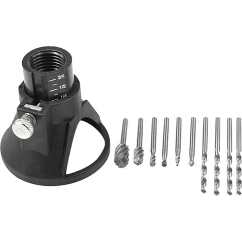 HOT Electric Hand Drill Power Tools Wood Milling Burrs Cutter Set 6Pcs With Drill Dedicated Locator For Dremel Accessories