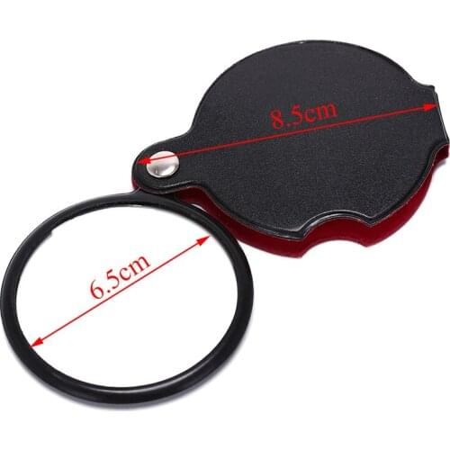 Mini Pocket 65mm 6X Folding Jewelry Magnifier Magnifying Eye Loupe Glass Lens Jewelry Tool