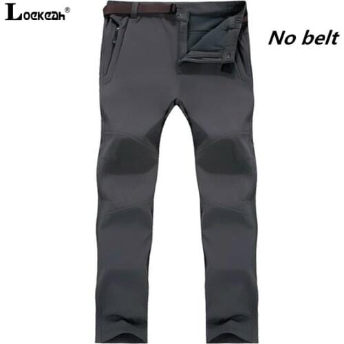 Mens Winter Plus Size Fishing Hiking Camping Warm Plus Velvet Climb Run Trousers Outdoor Waterproof Trekking Hiking Pants