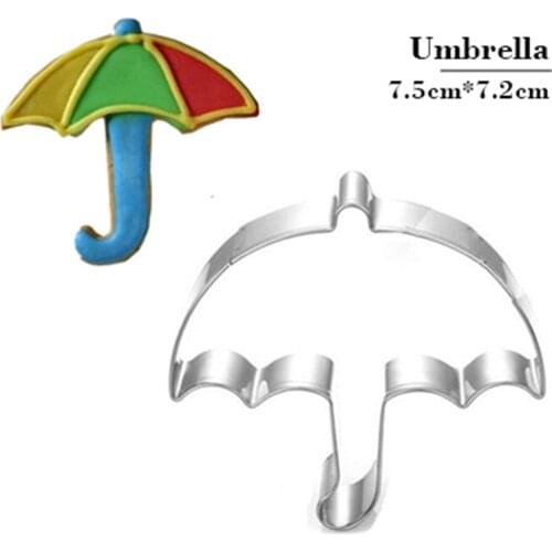 New Arrival 1pcs Cake Mold Stainless Steel Fondant Cake Decoration Mold umbrella Cookie Biscuit Molds