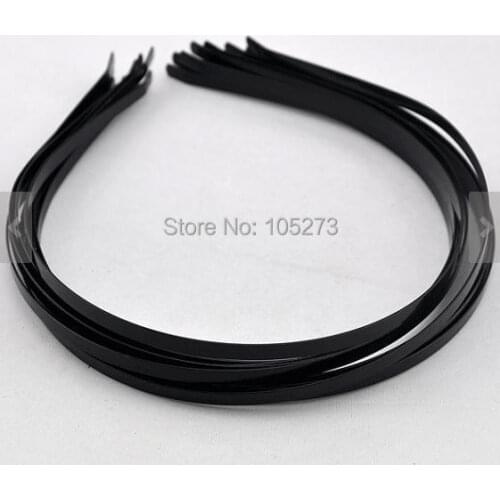 Wholesale 10pcs Black Painted Metal Headbands With Bent End 5mm - DIY Accessory Jewelry Making