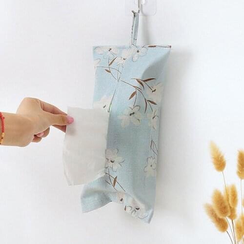 Tissue Case Organizer Cotton Linen Tissue Box Towel Napkin Dispenser Storage Bag Paper Holder Living Room Paper Cover Bag