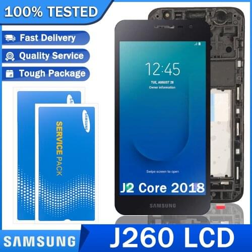 Original New LCD for SAMSUNG Galaxy J2 Core J260 Super AMOLED Display Touch Screen Digitizer Repair Parts