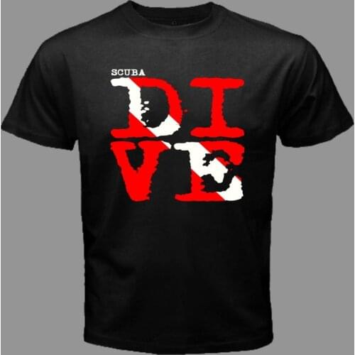 Scuba Dive Scuba Diving Equipment Gear Diver Flag T-shirt Summer Men Short Sleeve Cotton Tshirt Tees Streetwear