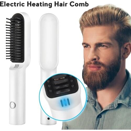 Hair Comb Brush Beard Straightener Multifunctional Hair Straightening Comb Hair Curler Quick Beard Hair Styler