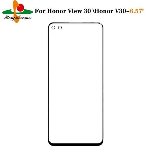 10Pcs\lot TouchScreen For Huawei Honor View 30 V30 Front Touch Screen Glass Outer Lens Replacement