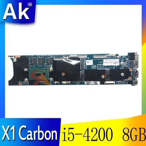 Thinkpad is suitable for X1 Carbon 2nd Gen i5-4200 8GB notebook motherboard. FRU 04X5586 04X6403 04X6403 00HN763 00UP972 00HN764