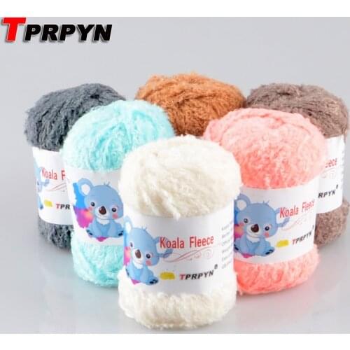 TPRPYN 50g=1pc Small koala yarn towel line hat line scarf Woolen special line knitting coral fleece yarn