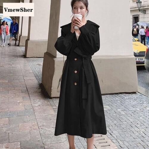 Женские длинные тренчи VmewSher China At AliExpress