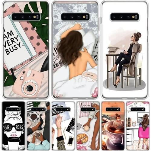 Girl Boss Pink Women Phone Case for Samsung Galaxy S10 S20 Ultra Note 10 9 8 S9 S8 S7 J4 J6 J8 Plus Lite + Popular Cover Capa