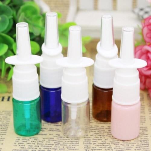 1PC 5ML Nasal Spray Bottle Direct Injection Sprayer PET Plastic Atomizer Cosmetic Spray Bottle For Medical Packaging