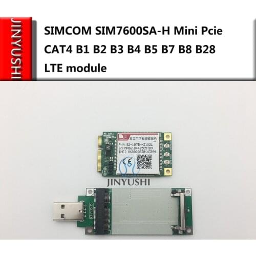 10sets SIMCOM SIM7600SA-H SIM7600 Mini Pcie+USB adapter with SIM card slot Type CAT4 B1 B2 B3 B4 B5 B7 B8 B28 LTE module