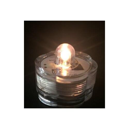 200pcs/lot Battery operate Led tea light Submersible Waterproof tealight Wedding Party Flameless vase candle floralytes-8 colors