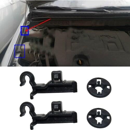 4pcs Car Hood Prop Rod Clips Grommet Plastic Reliability Bonnet Stay Holder For Toyota 53452-02060 90480-15034
