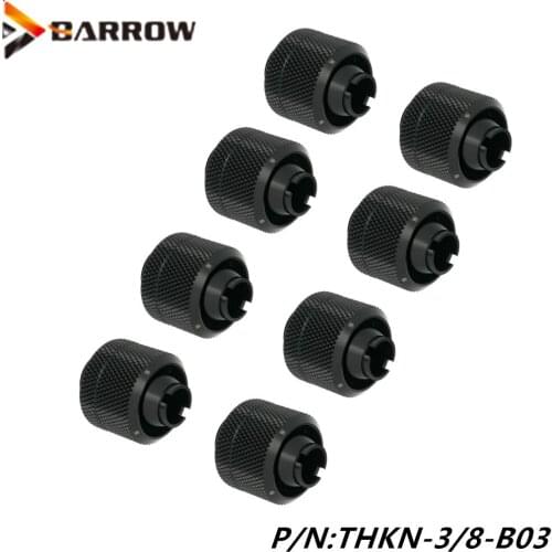 8PCS Barrow black / bright silver / white / gold three-point (3/8 ") thin tube screwed connector THKN-3/8-B03