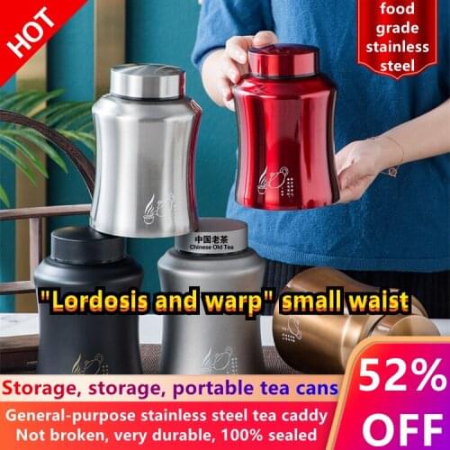 Food grade stainless steel tea cans, airtight cans, tea cans, storage cans, coffee cans, iron cans, storage cans, tea boxes