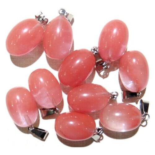 Natural stone Quartz Crystal aventurine Opal Turquoises tiger eye beads pendants for diy Jewelry making necklace Accessories12pc