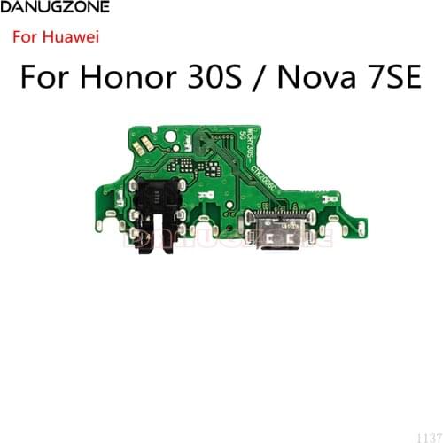 10PCS/Lot For Huawei Honor 30S / Nova 7SE 5G USB Charging Dock Port Socket Jack Plug Connector Charge Board Flex Cable