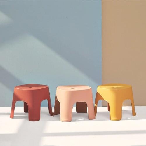 Home bathroom in a row stool bathroom stool stool thick plastic stool square stool small bench Adults Children