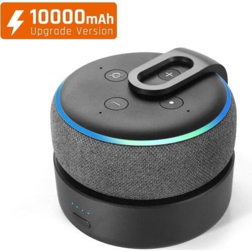 GGMM D3+ 10000mAh Battery Base for Amazon Alexa Echo Dot 3rd Gen Alexa Speaker Mount Battery Charger For Echo Dot 3 16H Playing