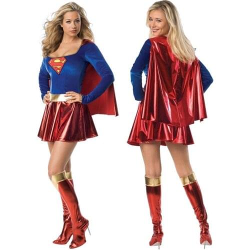Halloween Adult Kids Superhero With Cloak Cosplay Costumes Girls Dress Shoe Covers Suit Super Dress Christmas Gift Clothes