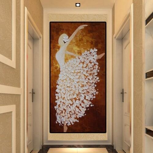 Dance Girl Canvas Painting Home Wall Decor HD Printed Elegant Dancing Ballerina Modular Pictures Ballet Posters and Prints