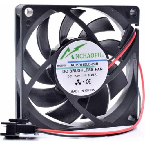 Brand new original ANCHAOPU ACP7015LB-24B 7cm 70mm 7015 70x70x15mm DC24V 0.25A double ball inverter large air volume cooling fan